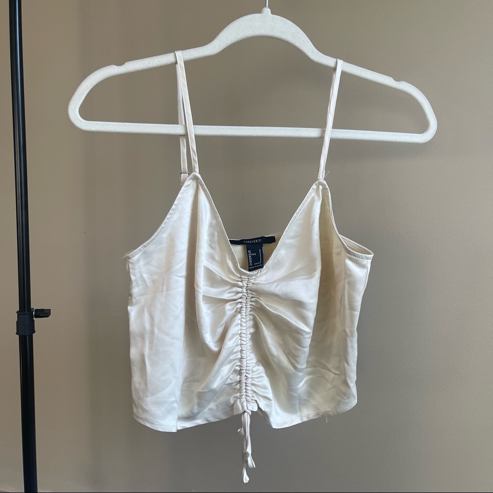 Forever 21 Scrunch Crop Top Small